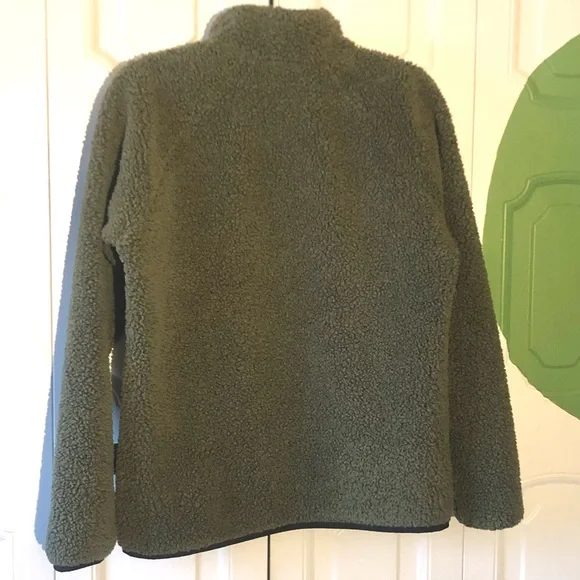 Columbia women’s small fleece Sherpa jacket olive green - Picture 2 of 5